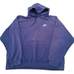 Vtg 90s Y2k  Nike Hoodie Thrashed Embroidered Swoosh XL